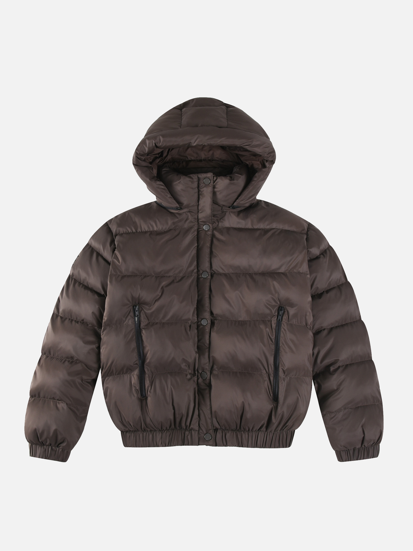 Alo Aspen Love Cropped Hooded Puffer Jacket - Coffee Brown - Lulualo