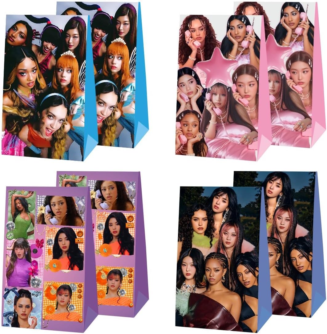 Mozin Katseye Party Gift Bags 12 Pack For Kids Birthday - KATSEYE MERCH​