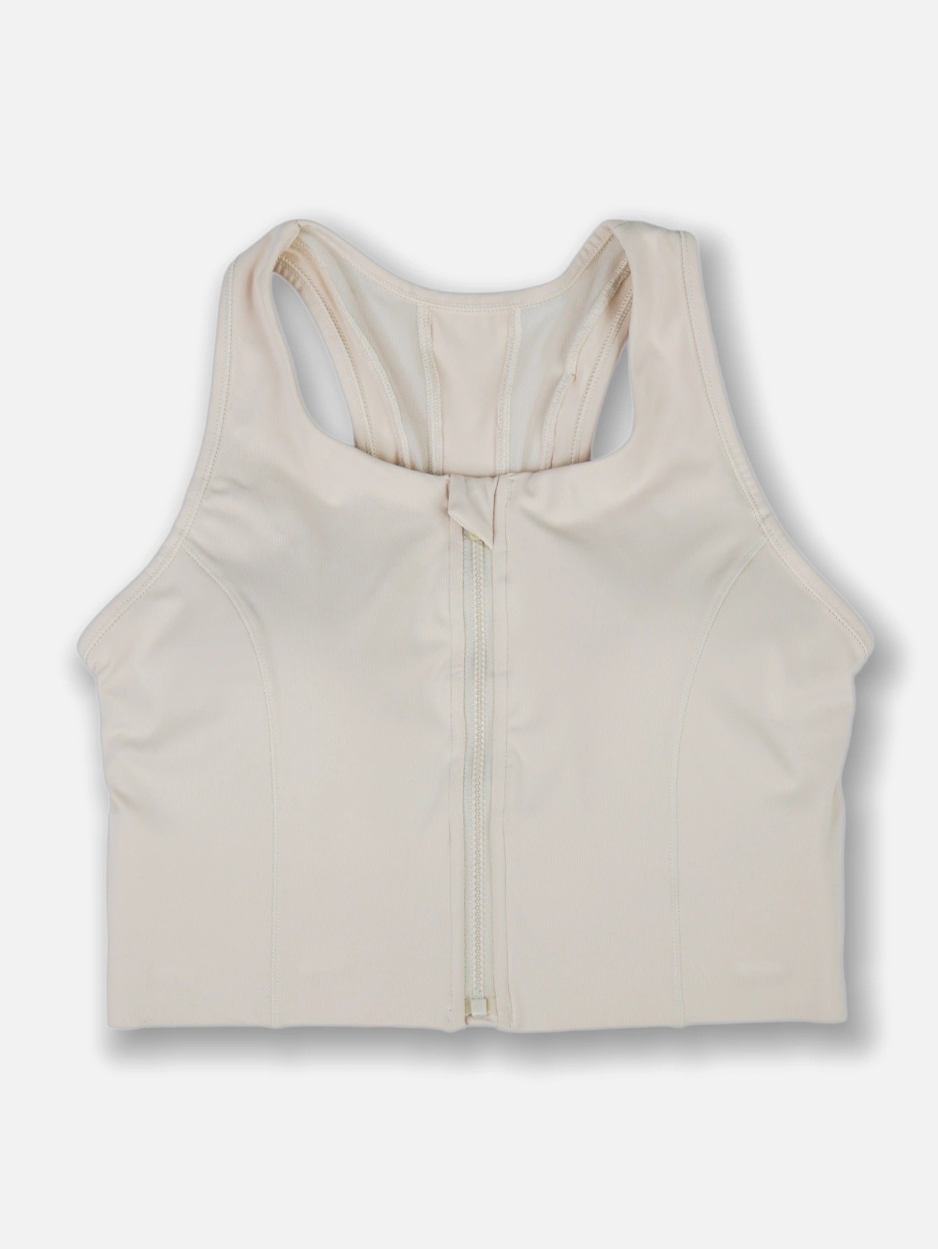 Front Zipper Racerback Sports Bra High Support Padded Workout Yoga Tank Top for Women - Lulualo
