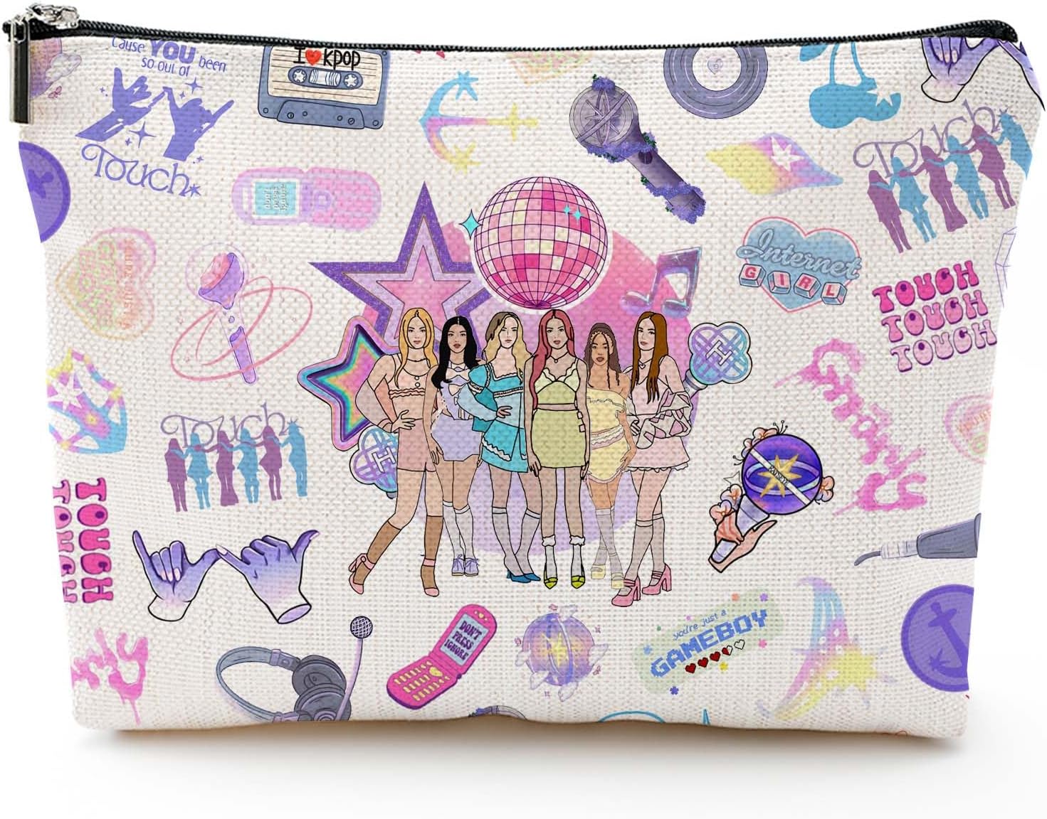 Cat's Eye International Katseye Girl Makeup Bag Pencil Case - KATSEYE MERCH​