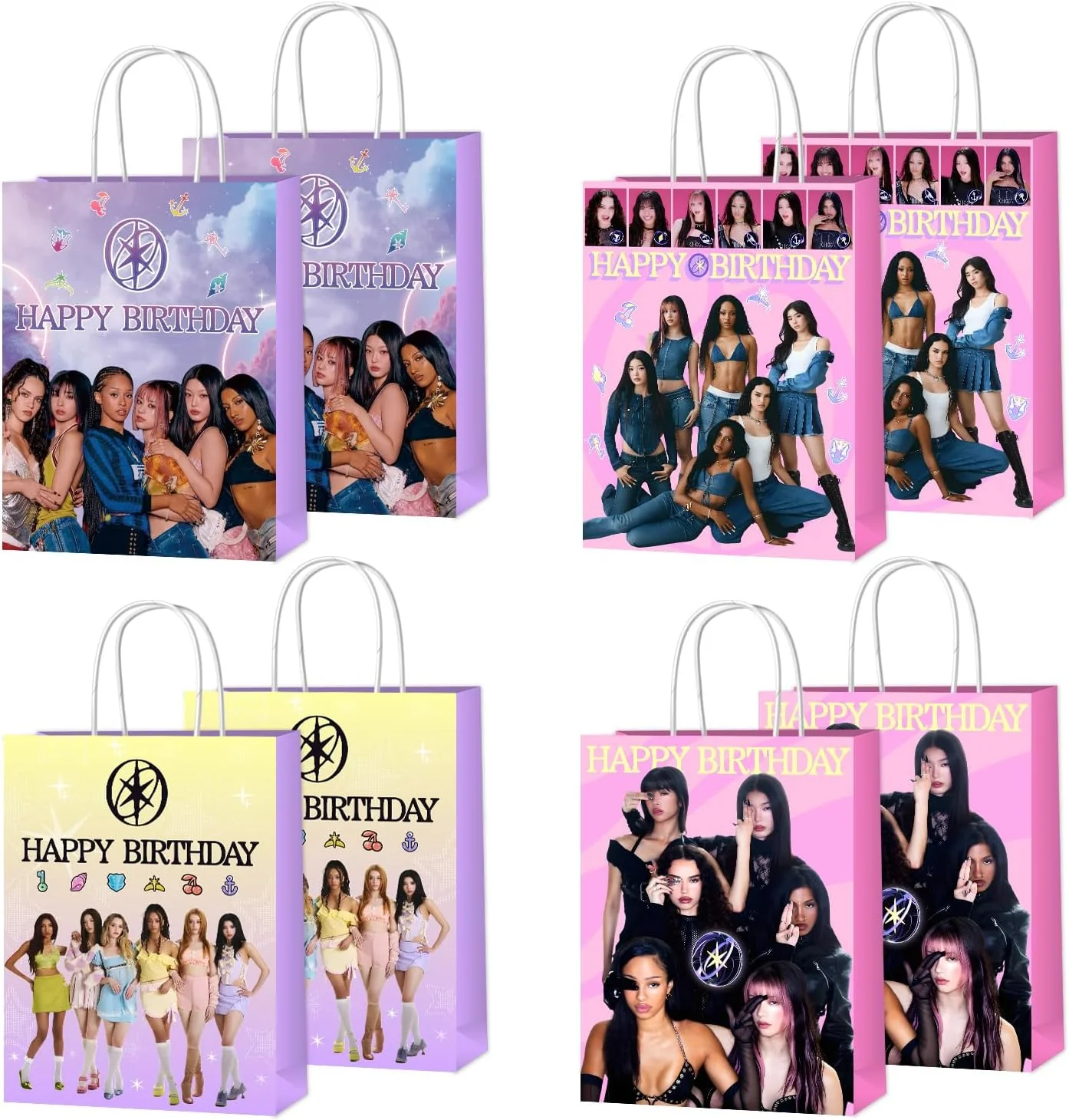 Xituodai Kids Birthday Party Goodie Bags 16Pcs Double Sided - KATSEYE MERCH​