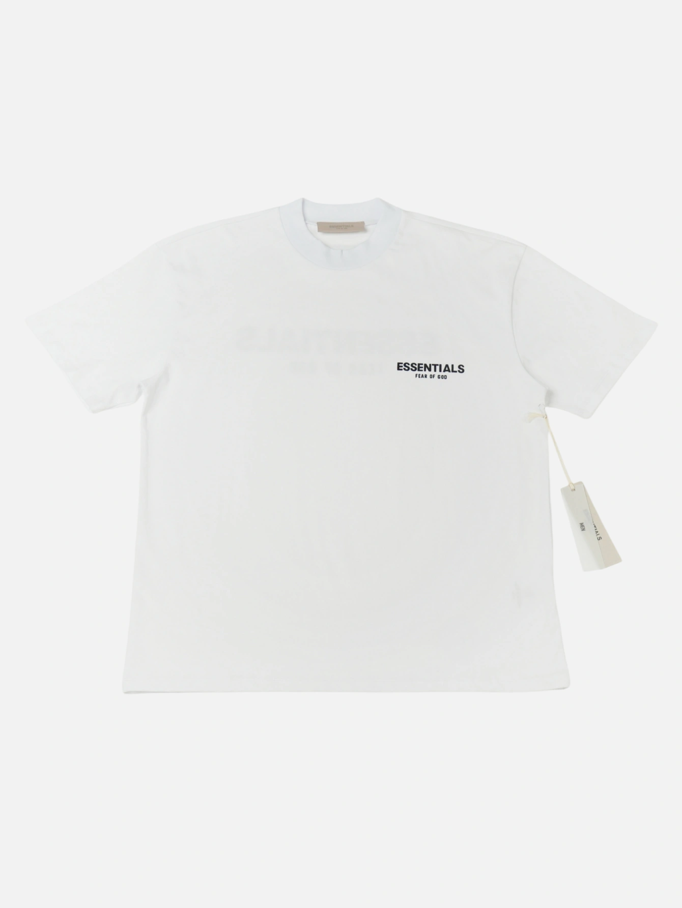 Essentials Light Oatmeal Double-Row Flocked T-Shirt available from our US warehouse