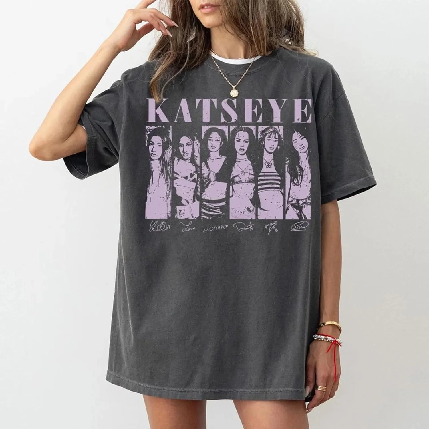 Vintage Photo Collage T Shirt - KATSEYE MERCH​