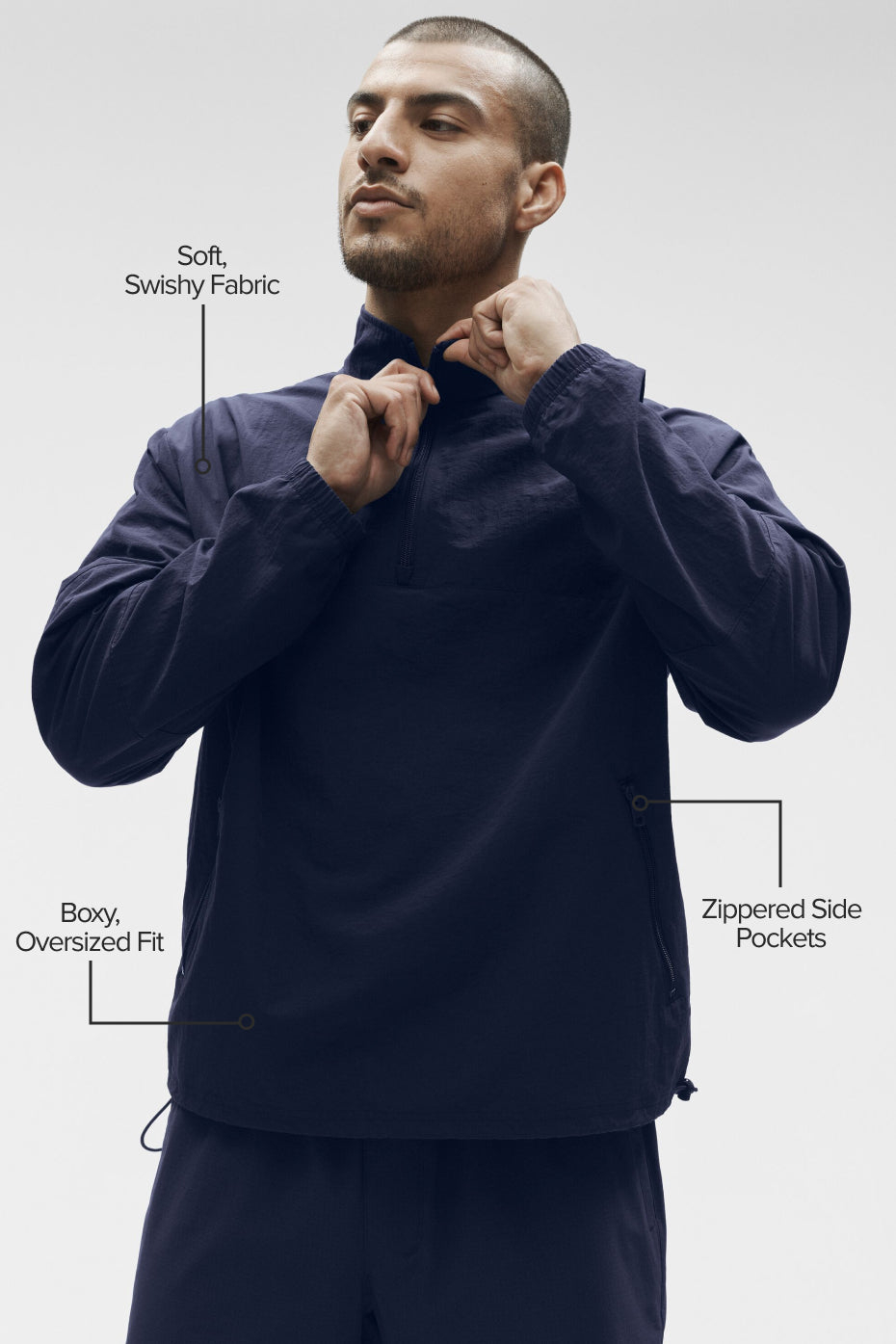 Light Weight Takeaway Track Pullover - Lulualo