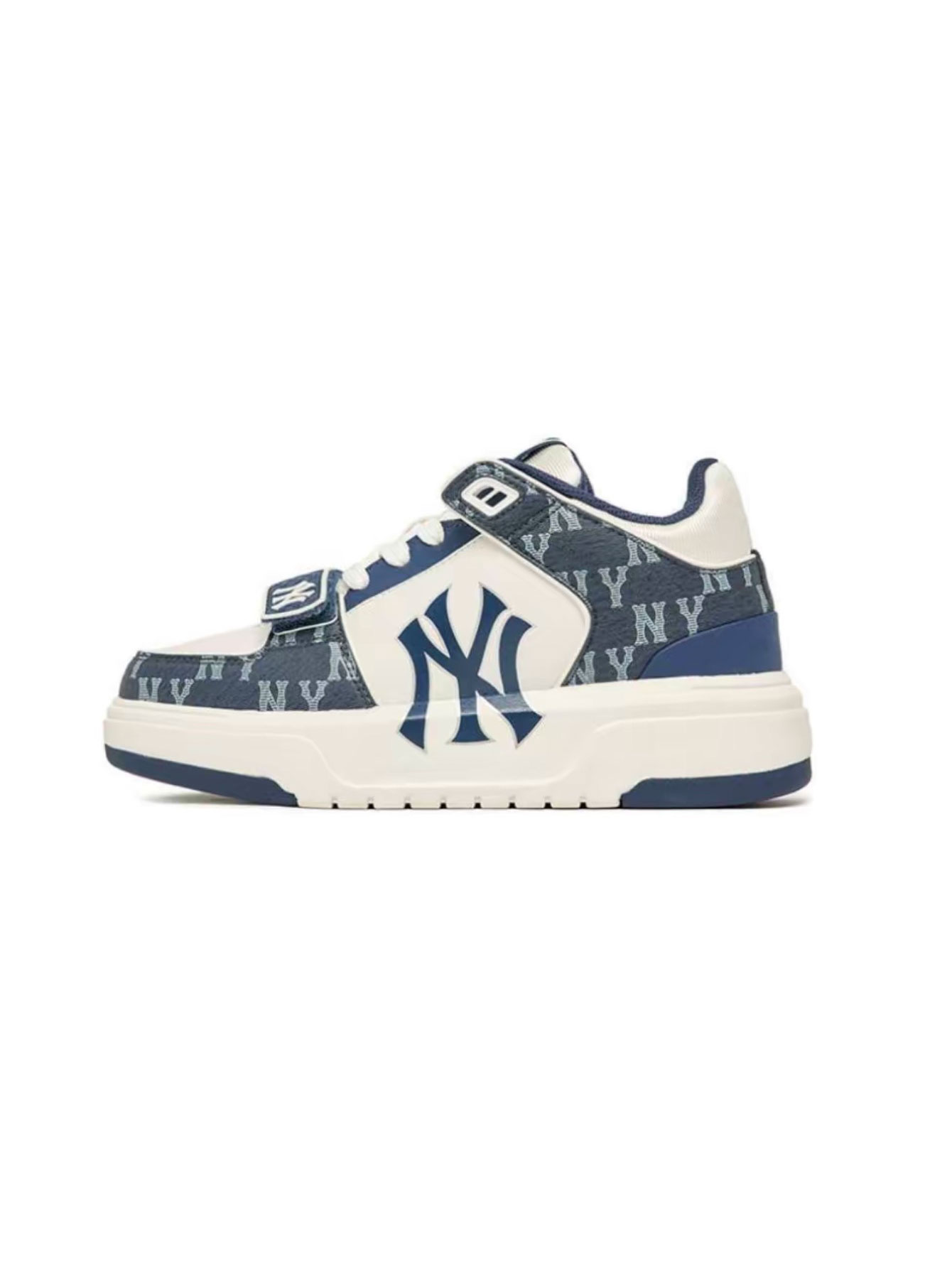 Chunky Liner Mid Sneakers New York Yankees Monogram Casual Shoes Unisex Thick-Sole Platform Trainers Multi-Colors Available Retro Streetwear Style for Men Women - Lulualo