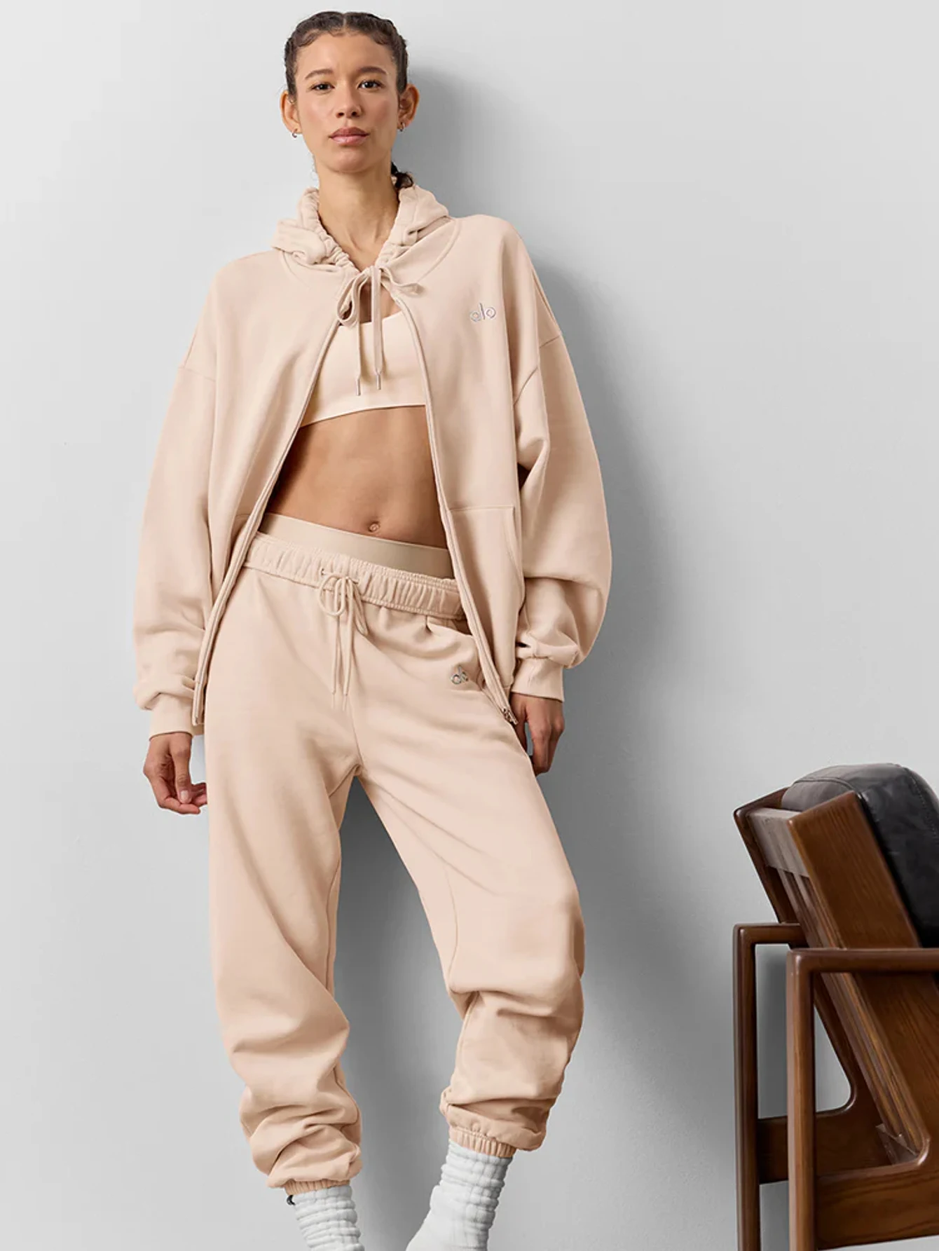 Lululemon Beige Full-Zip Hooded Jacket | US Warehouse - Lulualo