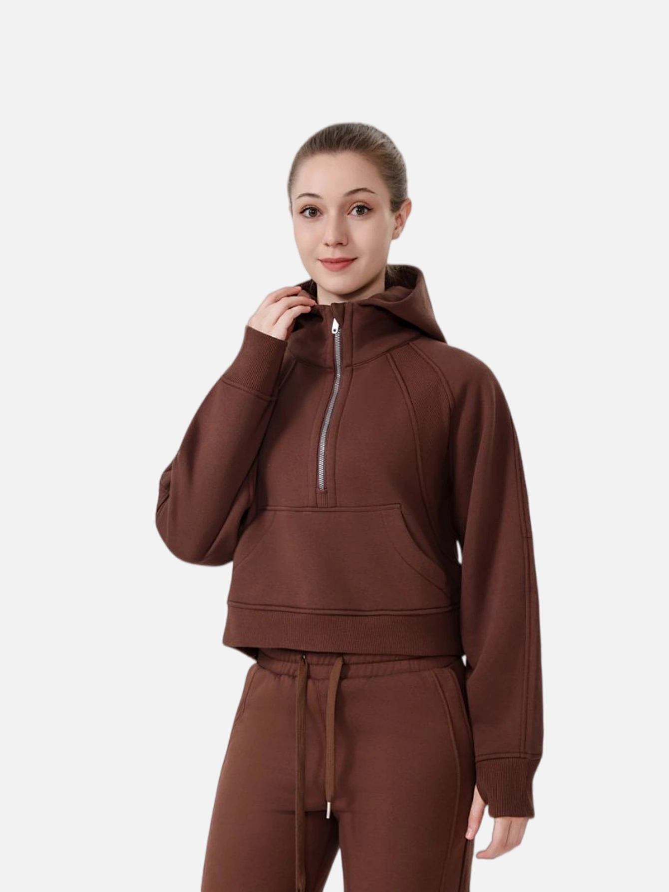 lululemon Cropped Half-Zip Hoodie - Lulualo