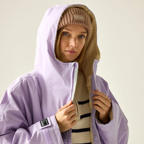 Adult Waterproof Changing Robe | Pansy Purple
