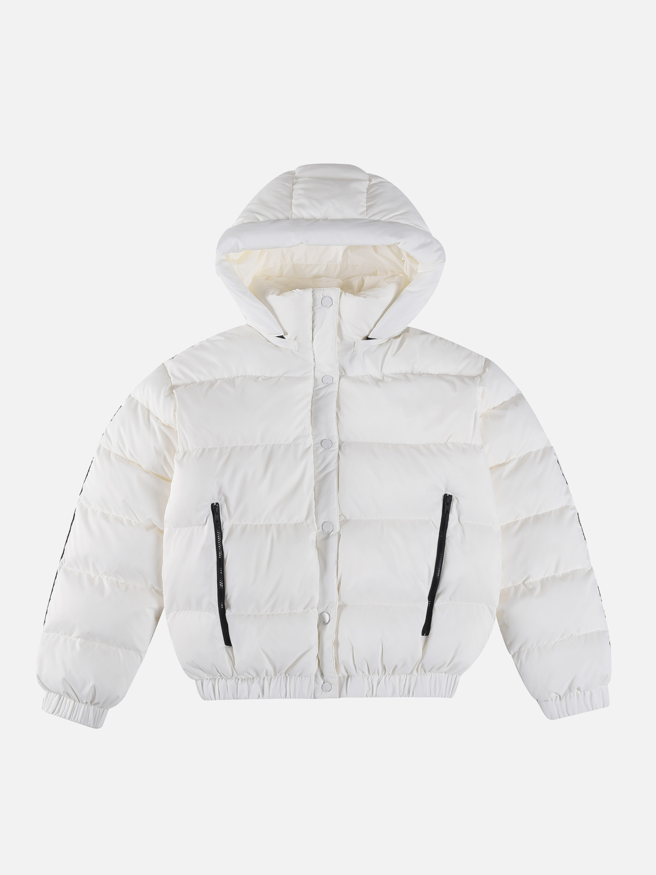 Alo Aspen Love Cropped Hooded Puffer Jacket - Ivory - Lulualo