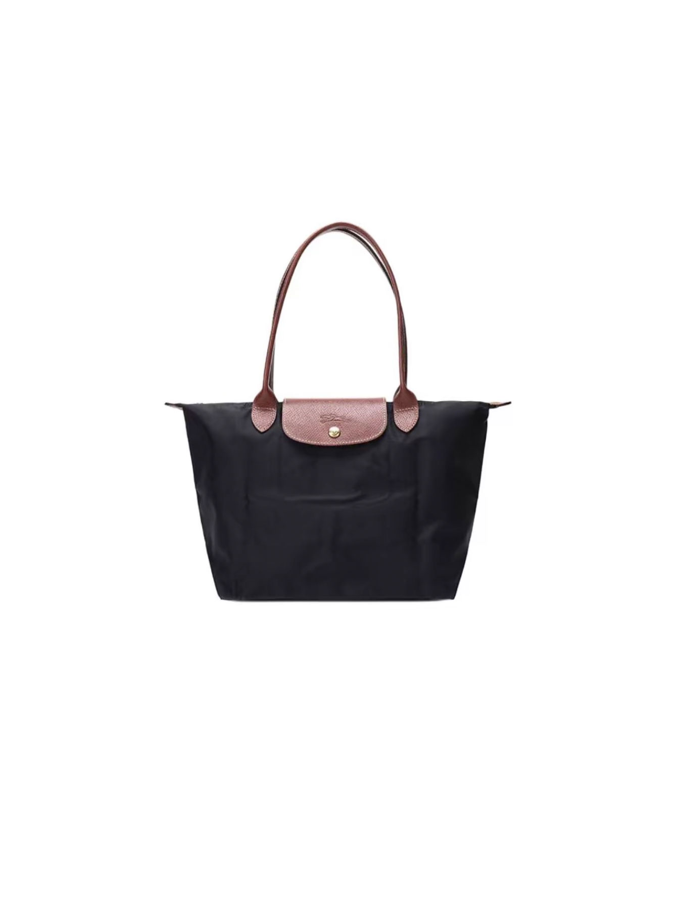 [Fast Ship From US Warehouse]Classic Leather Trim Nylon Tote Handbag - Lulualo