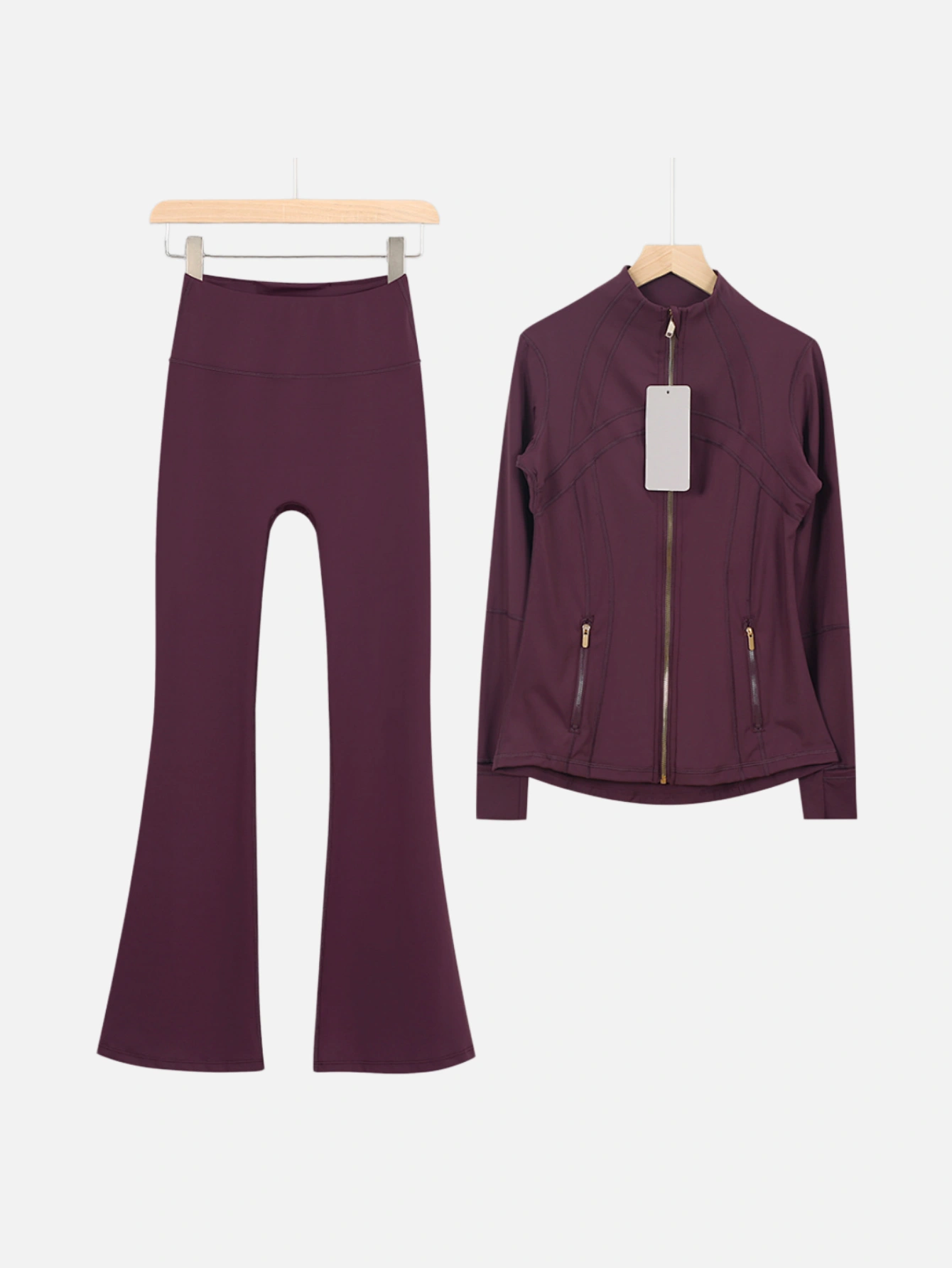 lululemon Zip-Up Jacket & Flared Leggings 2-Piece Set - Lulualo