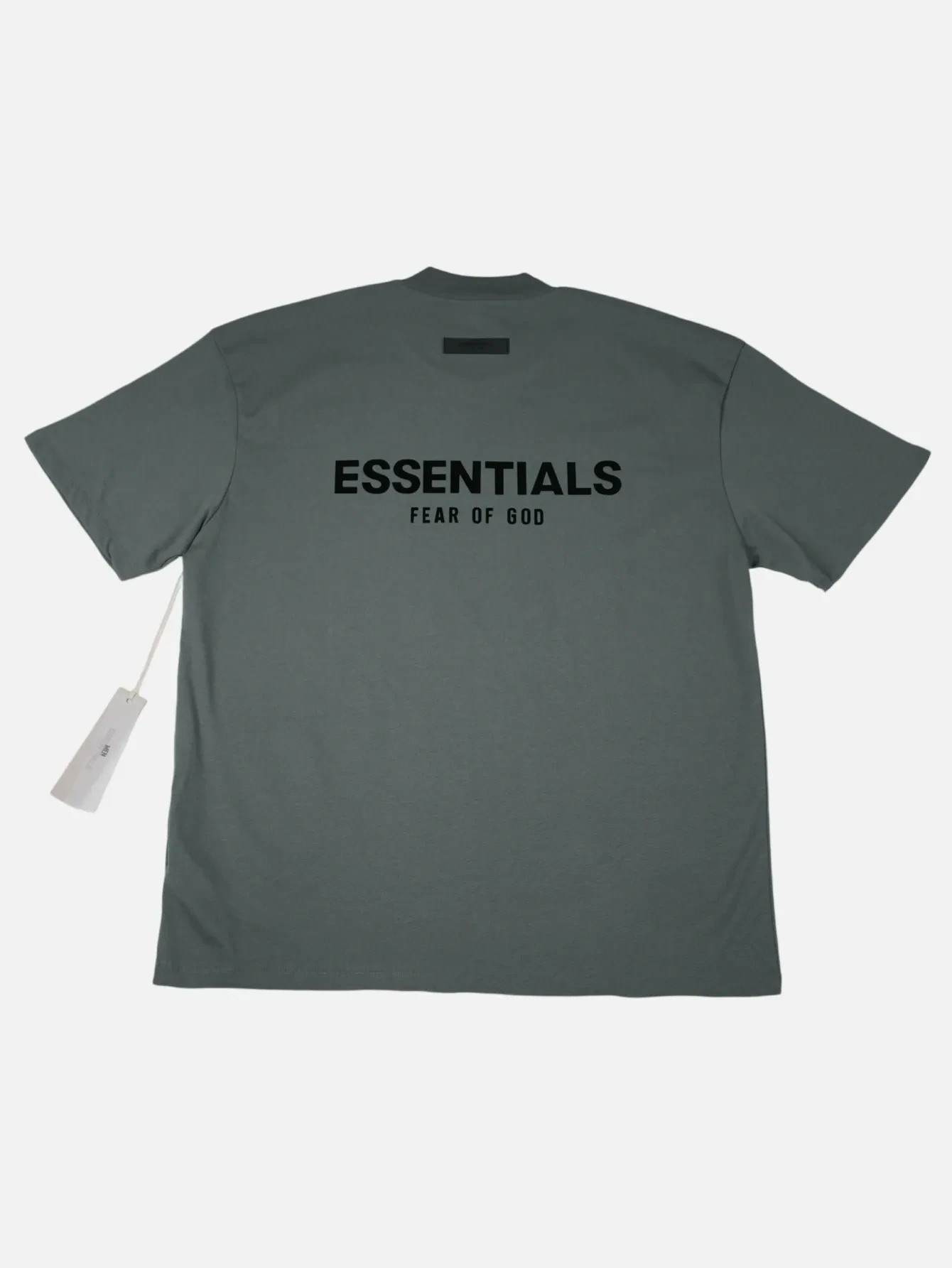 Essentials Taupe Double-Row Flocked T-Shirt | US Warehouse - Lulualo