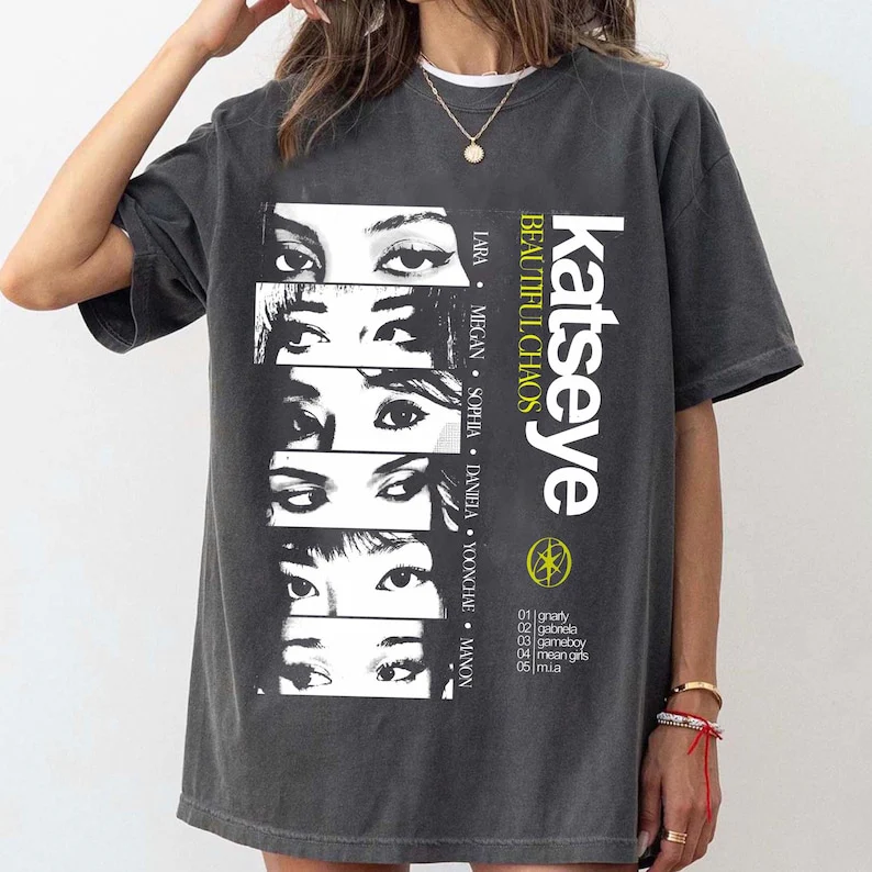 Comfort Colors Katseye Beautiful Chaos tour tee Katseye shirt Katseye tour Katseye fan gif Katseye 2025 tour - KATSEYE MERCH​