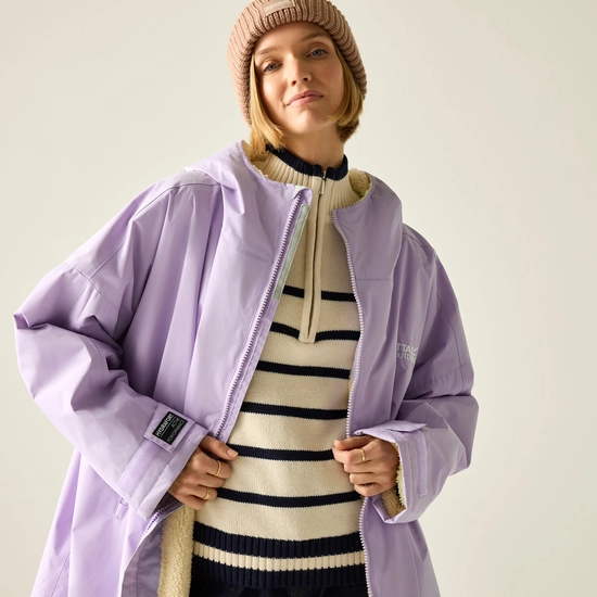 Adult Waterproof Changing Robe | Pansy Purple