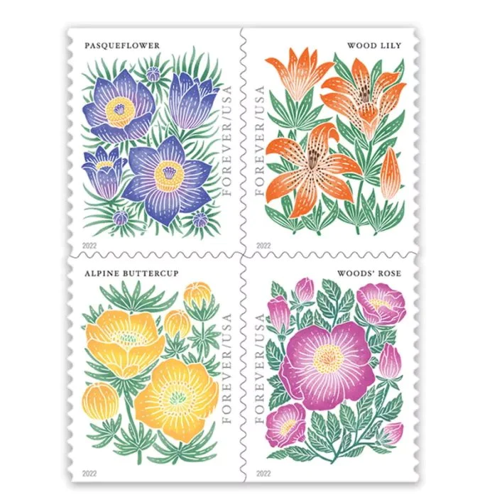 2022 Mountain Flora Stamps 100pcs/Pack