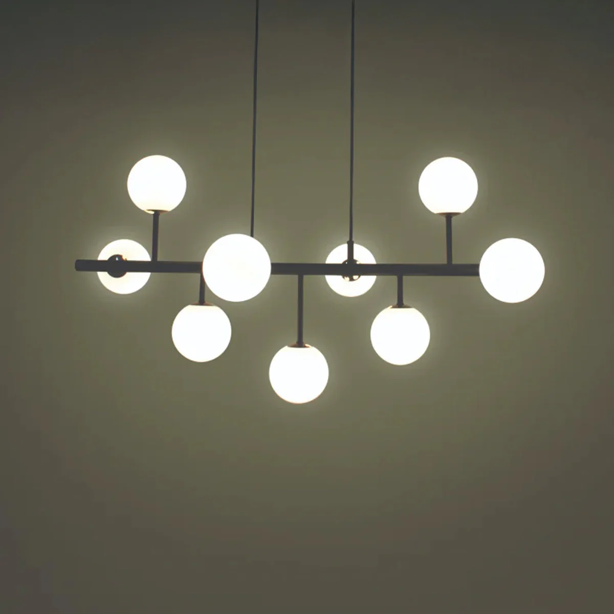 Philips Stellar 9 head chandelier (Matte Black)