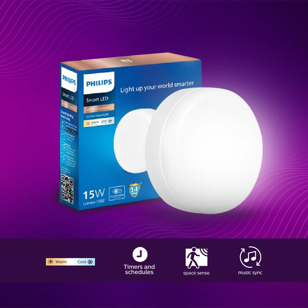 Philips Wiz Rimless Smart Wi-Fi Surface Downlighter (Wiz Connected)