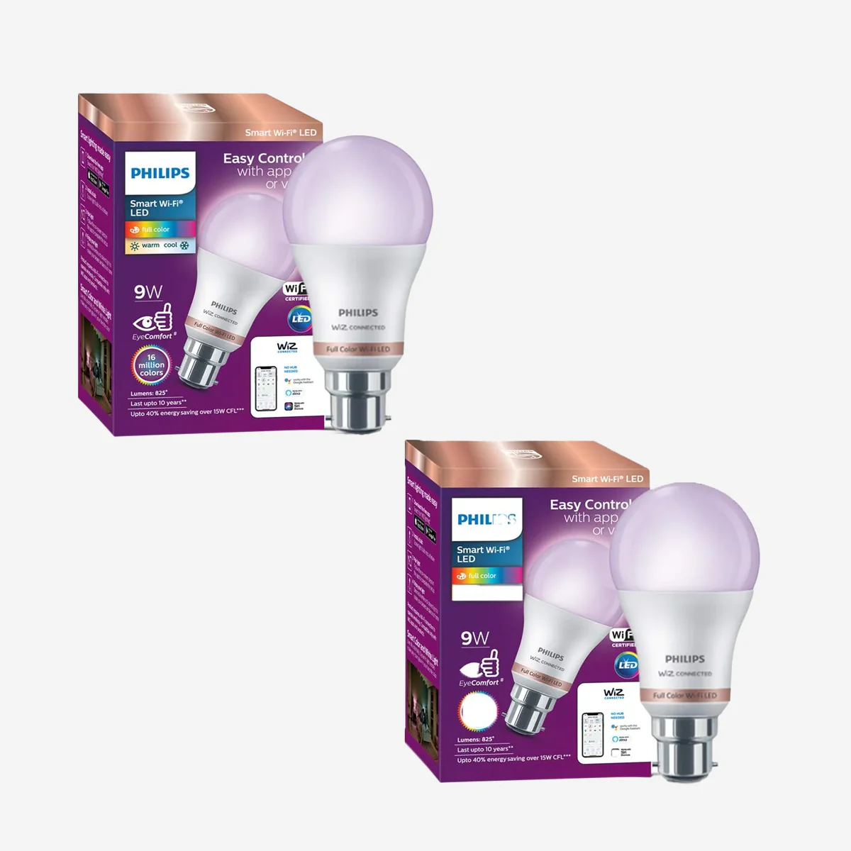 Philips Smart Wi-Fi LED Bulb (Pack of 2)