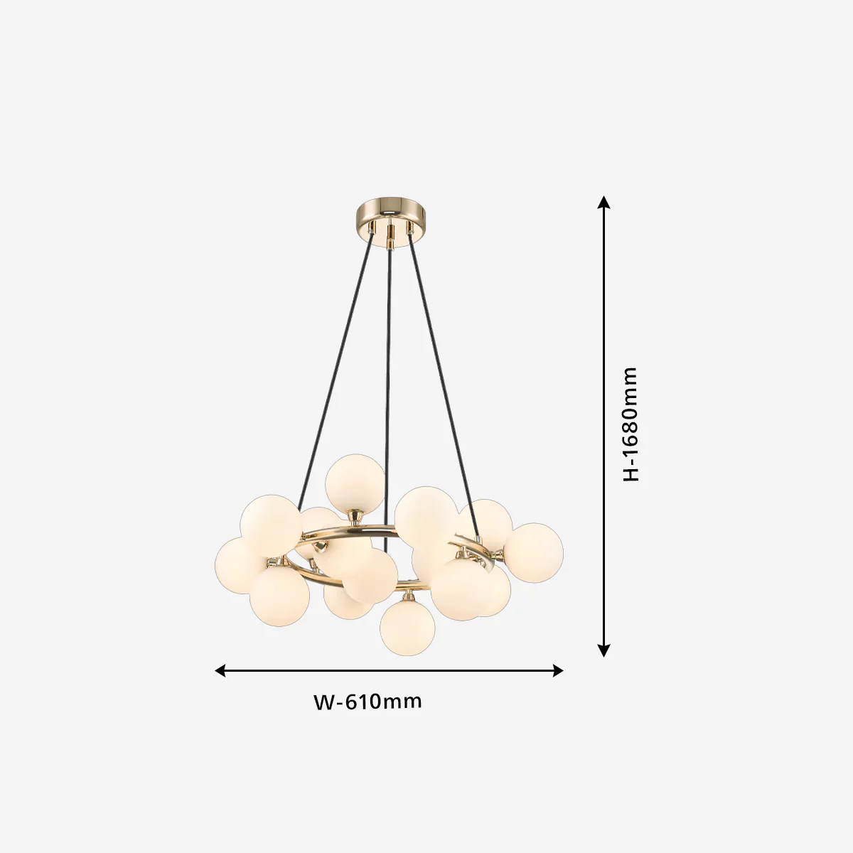 Philips Divine 15 head Chandelier (French Gold)