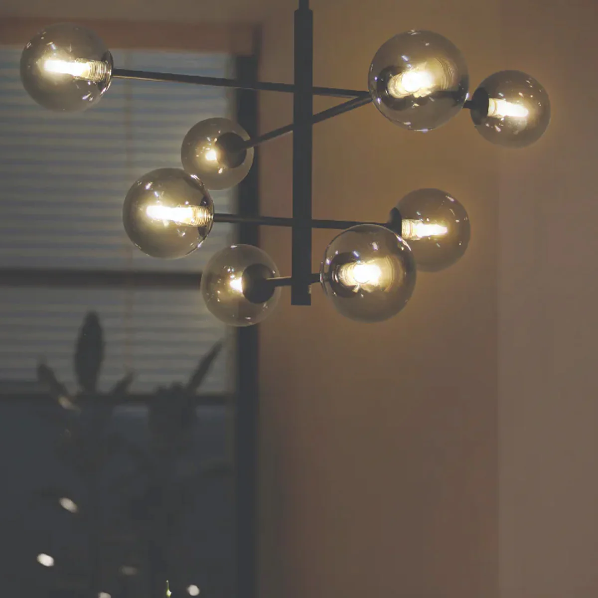 Philips Celestial 8 head Chandelier (Matte Black)