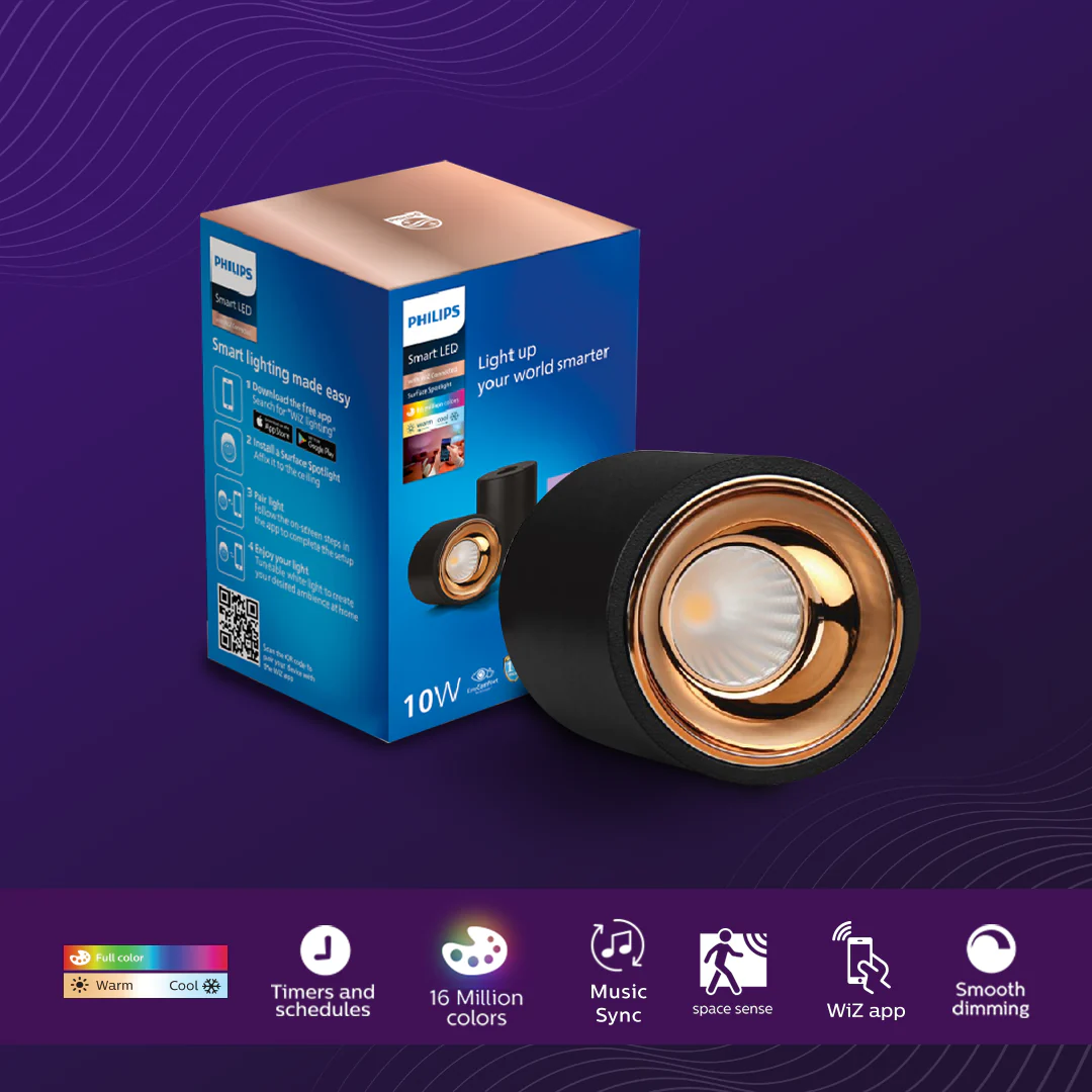 Philips Smart Wi-Fi Surface COB Spot light (Wiz Connected)