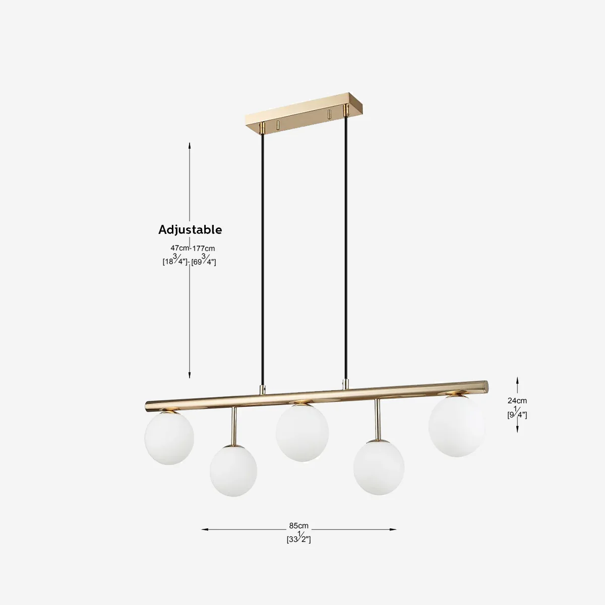 Philips Stellar 5 head Chandelier (Matte Black)