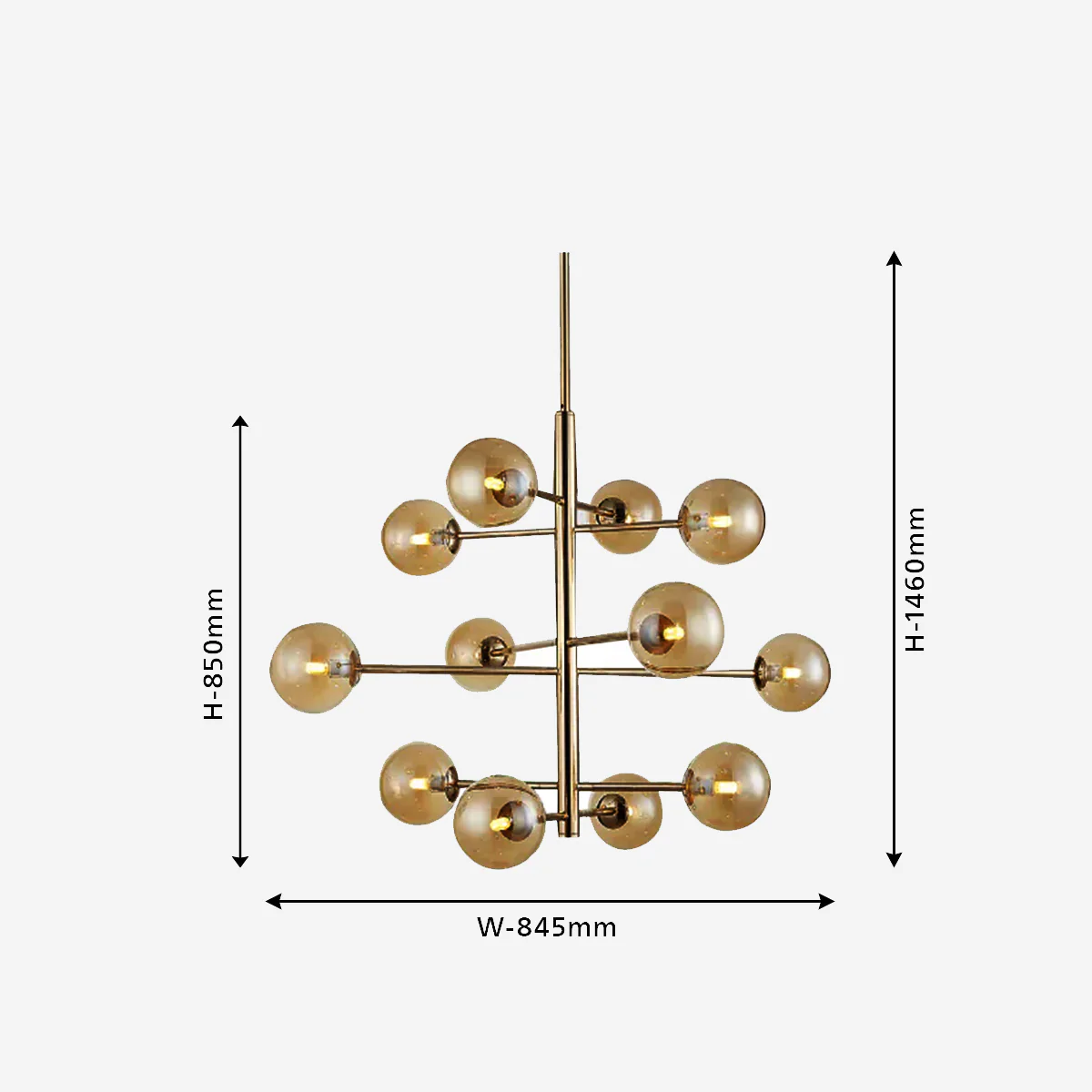 Philips Celestial 12 head Chandelier (French Gold)