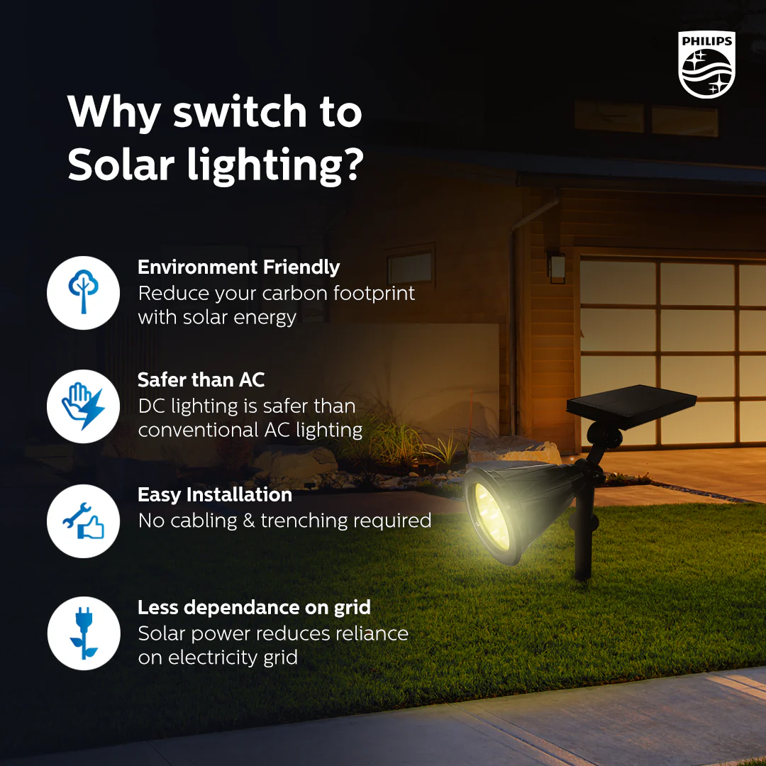 Philips Garden Spike Solar spot light