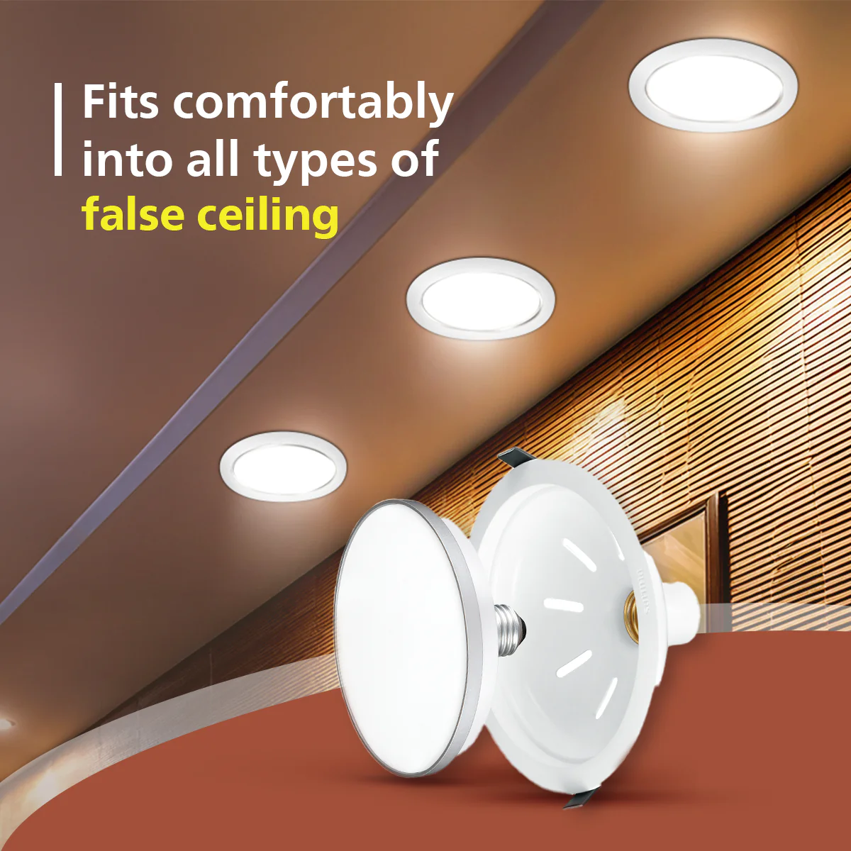 Philips Ceiling Secure LED Downlight |  No damage to false ceiling at the time of replacement