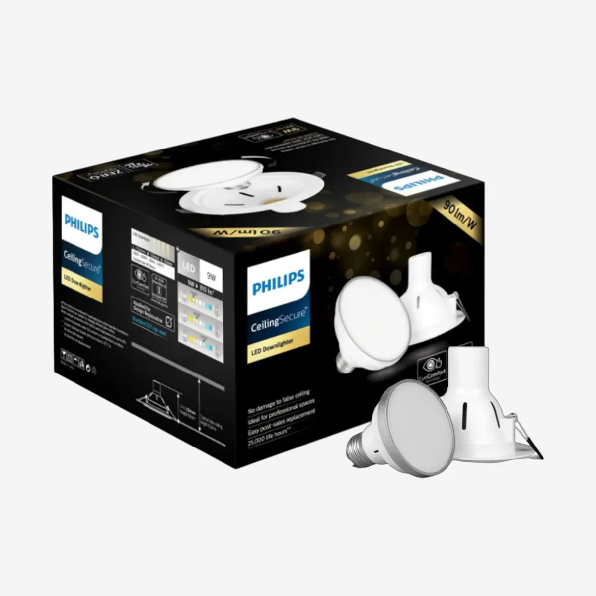 Philips Ceiling Secure LED Downlight |  No damage to false ceiling at the time of replacement