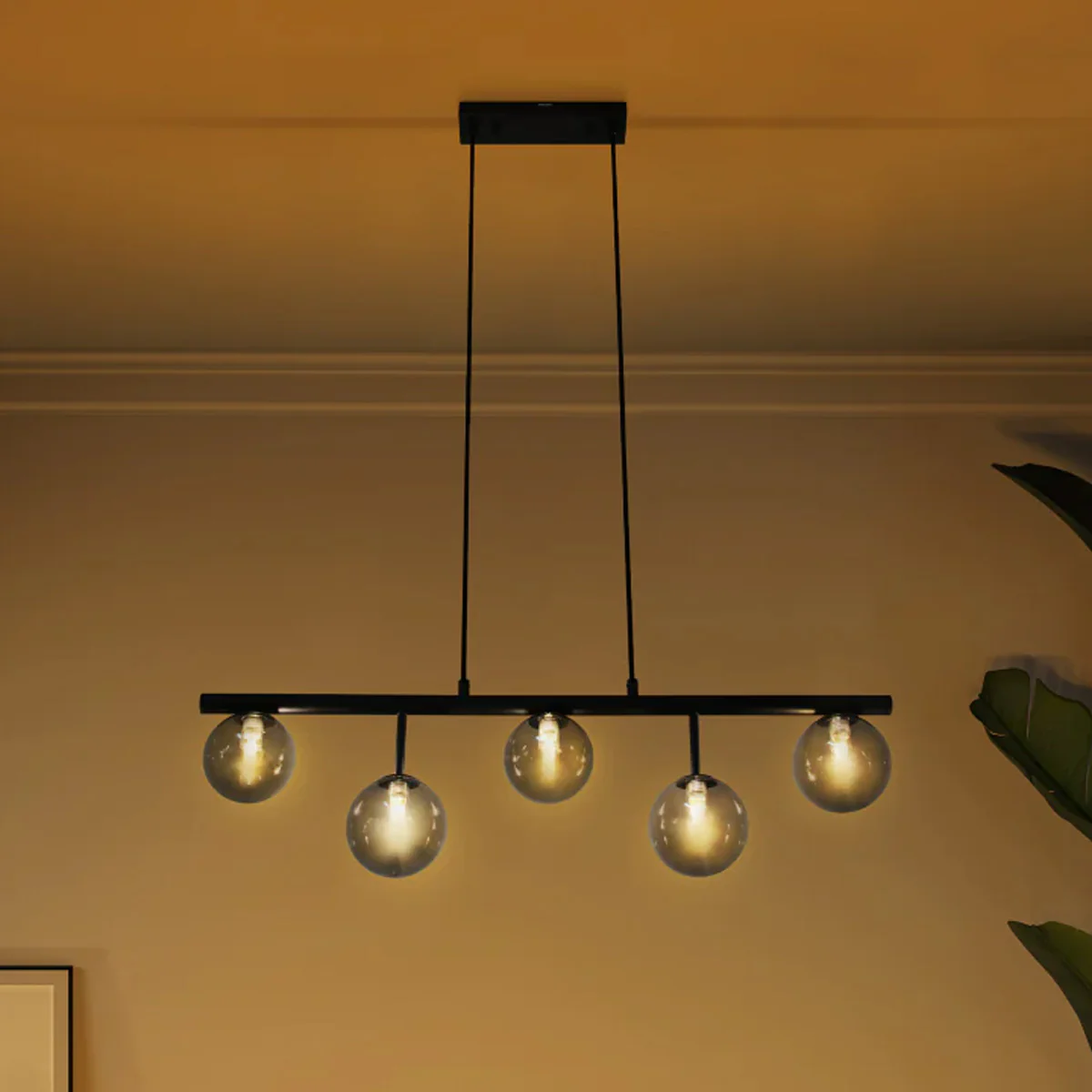 Philips Stellar 5 head Chandelier (Matte Black)