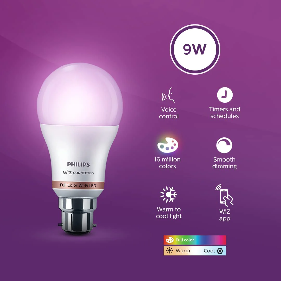 Philips Smart Wi-Fi LED Bulb (Pack of 2)