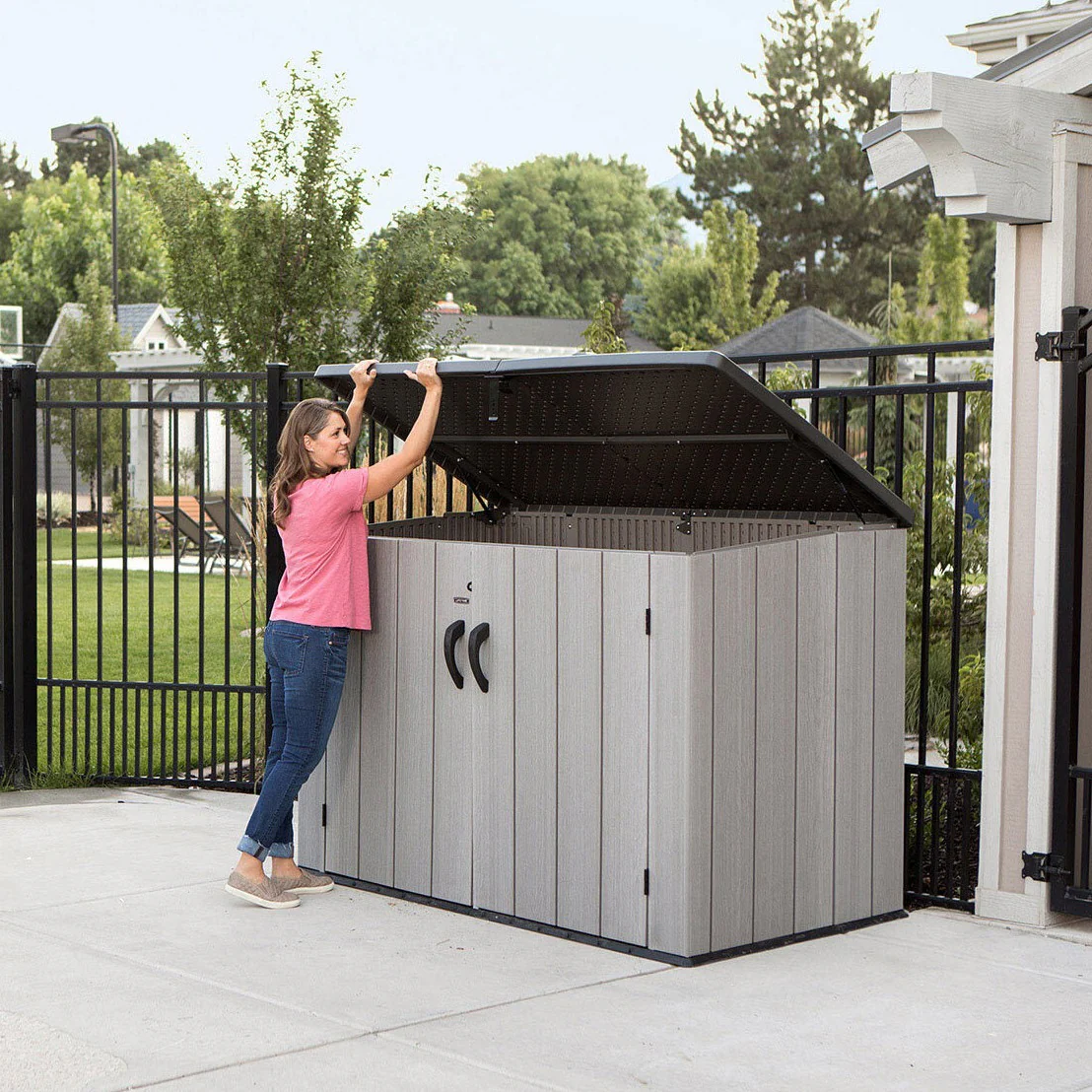 2025 Lifetime Caseta de almacenamiento horizontal 1,9 x 1,1 m – Capacidad 2.407 L