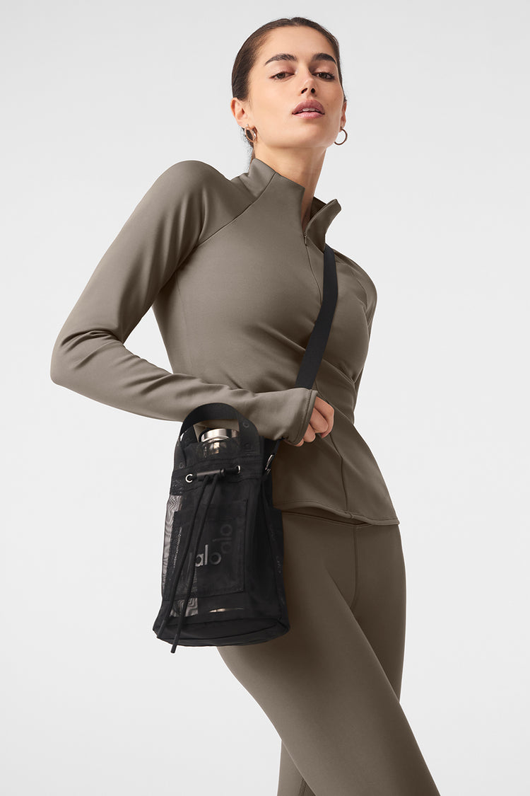 Sheer Cross Body Bucket Bag - Lulualo