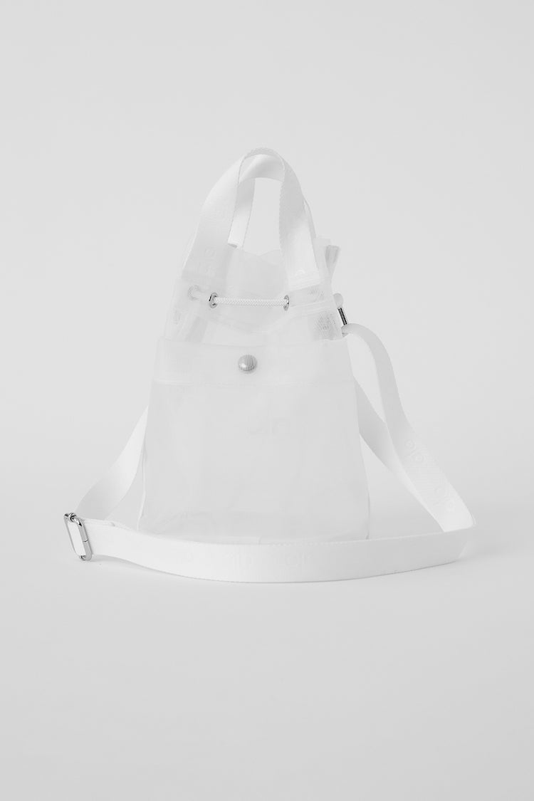 Sheer Cross Body Bucket Bag - Lulualo