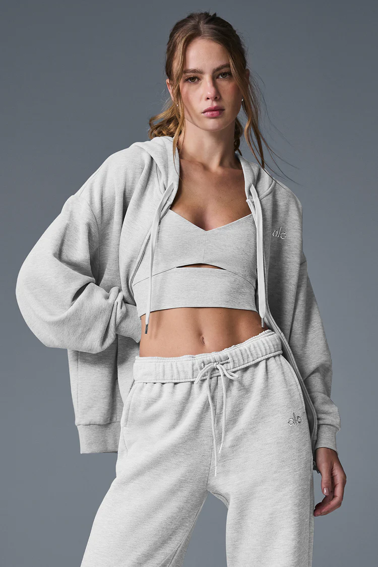 alo Accolade Full Zip Hoodie for Men and Women Fashion - Lulualo