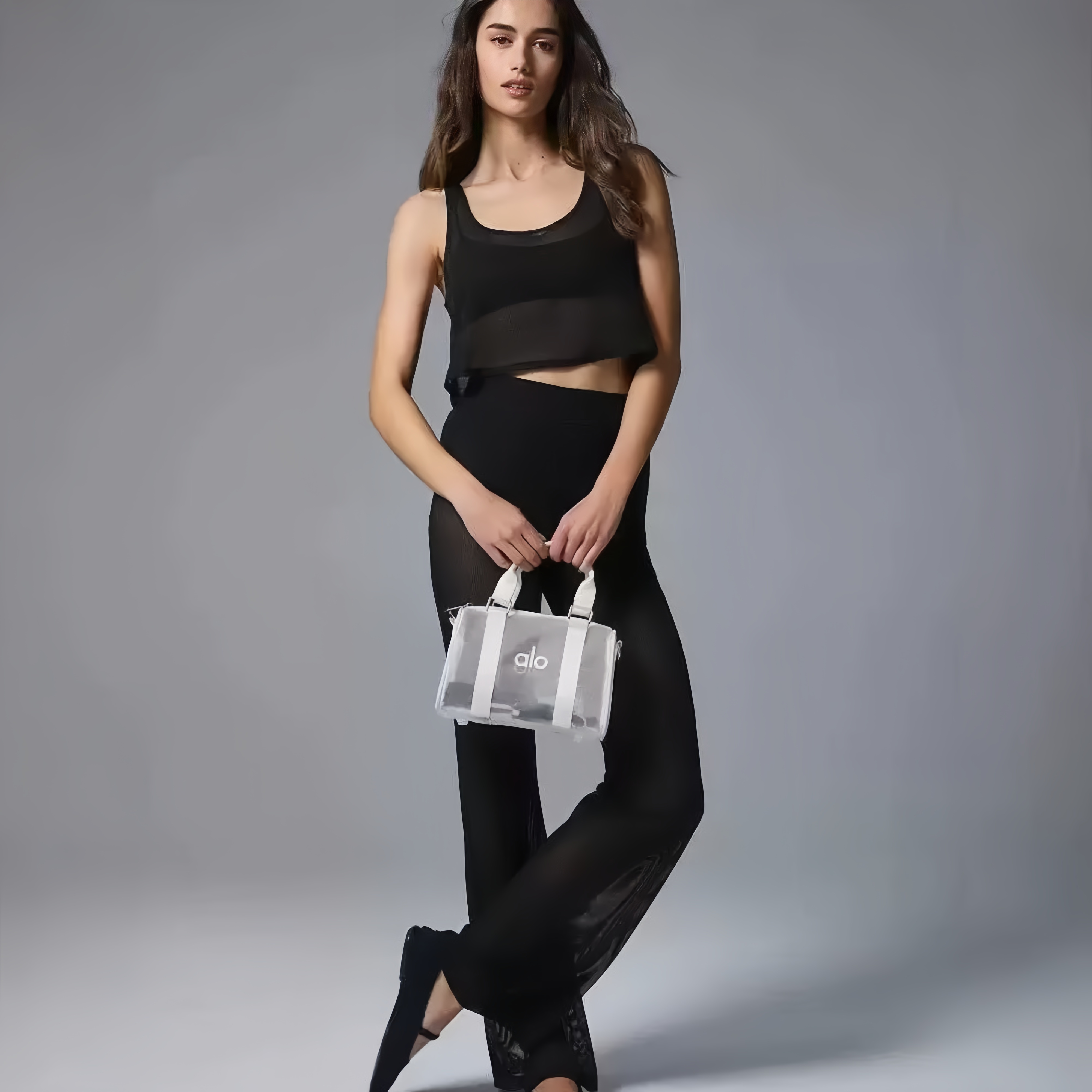 Alo Yoga Sheer Small Portable Shoulder Handbag for Women - Lulualo
