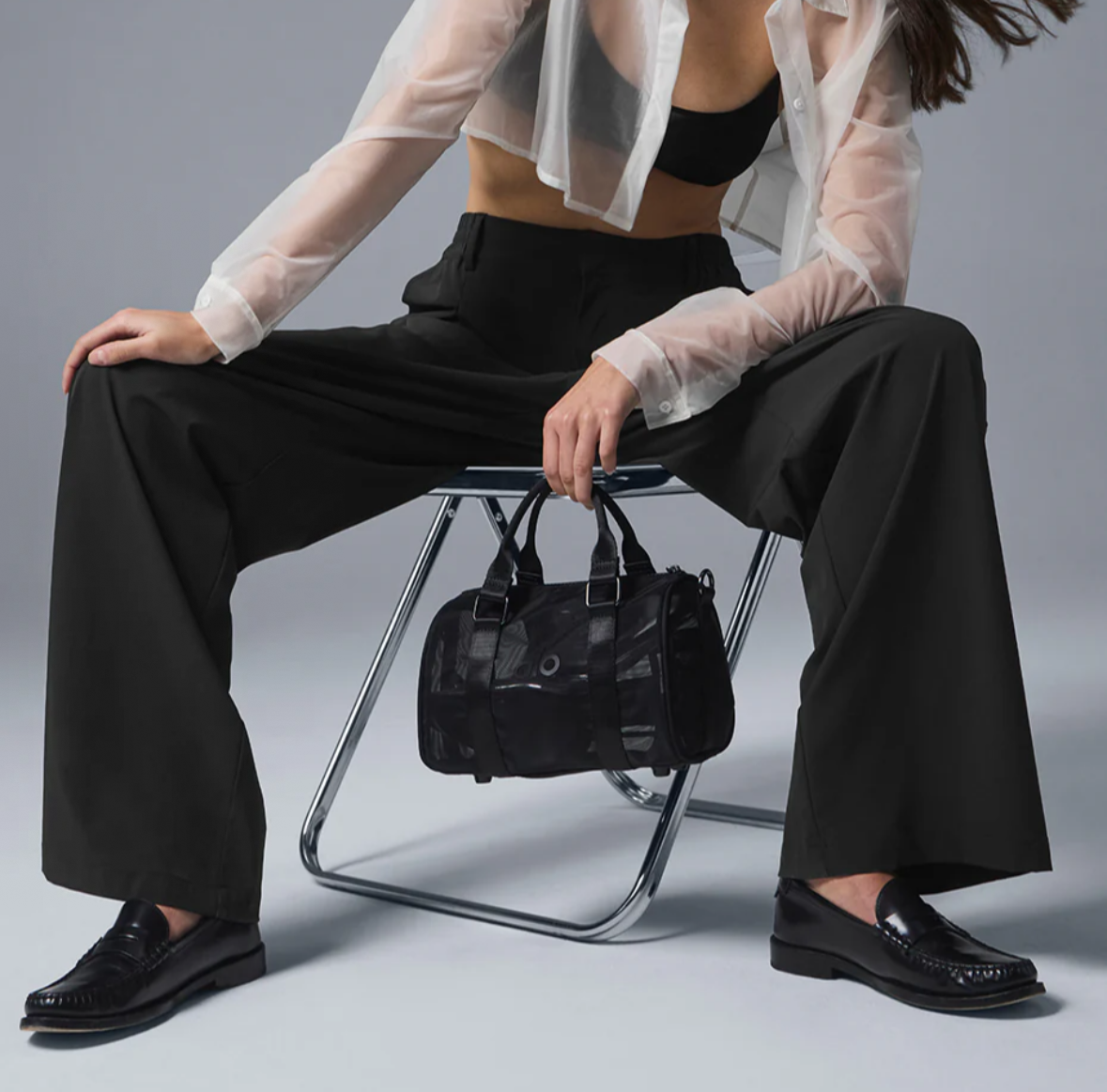 Alo Yoga Sheer Small Portable Shoulder Handbag for Women - Lulualo