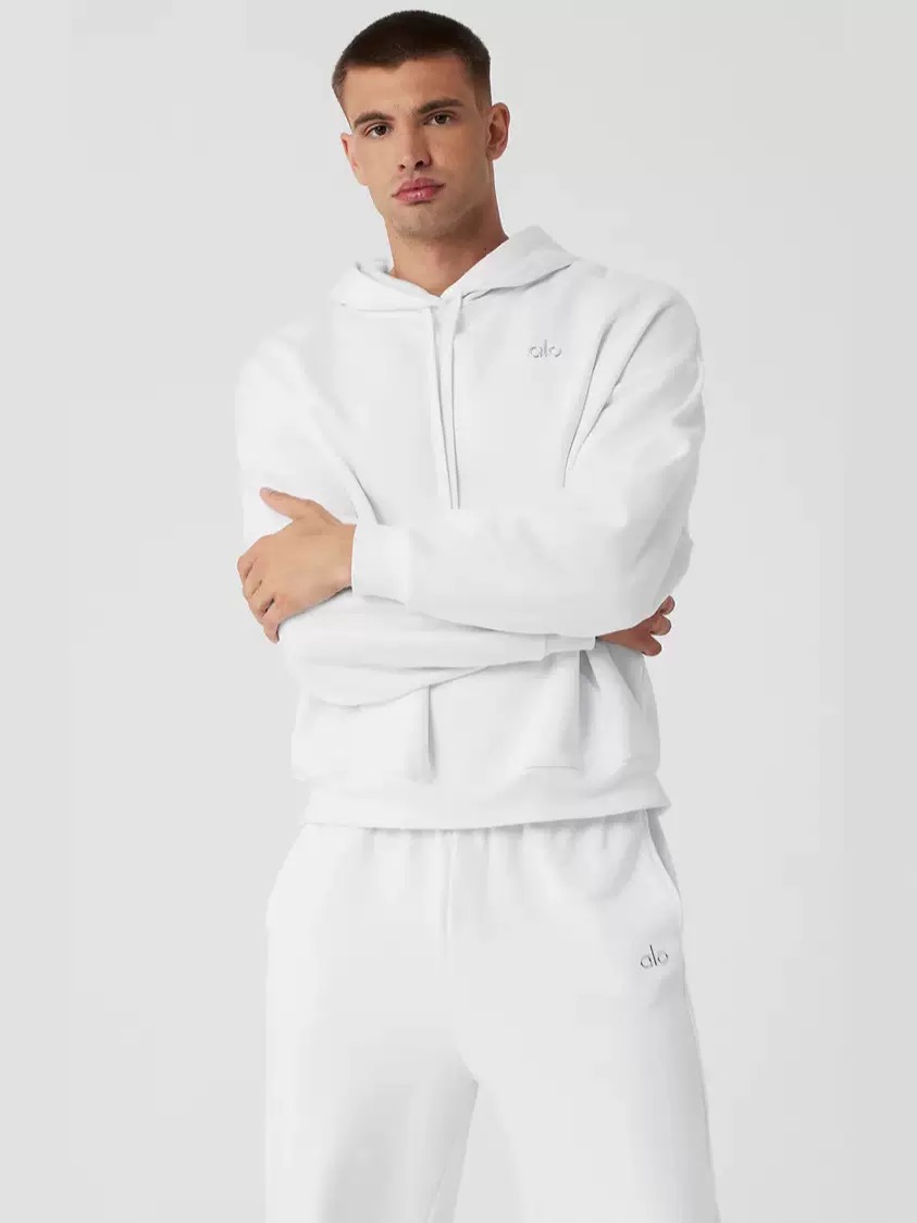Alo Comfort Casual Sports Long Sleeve Hooded Sweatshirt - Lulualo