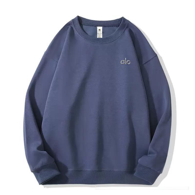 Alo solid color crew neck pullover long sleeve sweatshirt - Lulualo