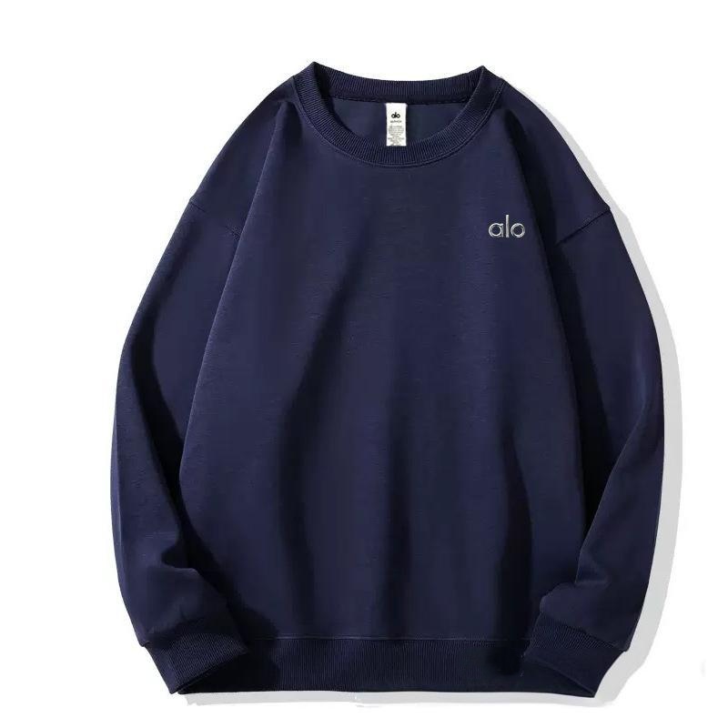 Alo solid color crew neck pullover long sleeve sweatshirt - Lulualo
