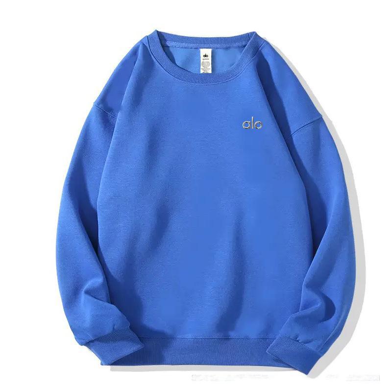 Alo solid color crew neck pullover long sleeve sweatshirt - Lulualo