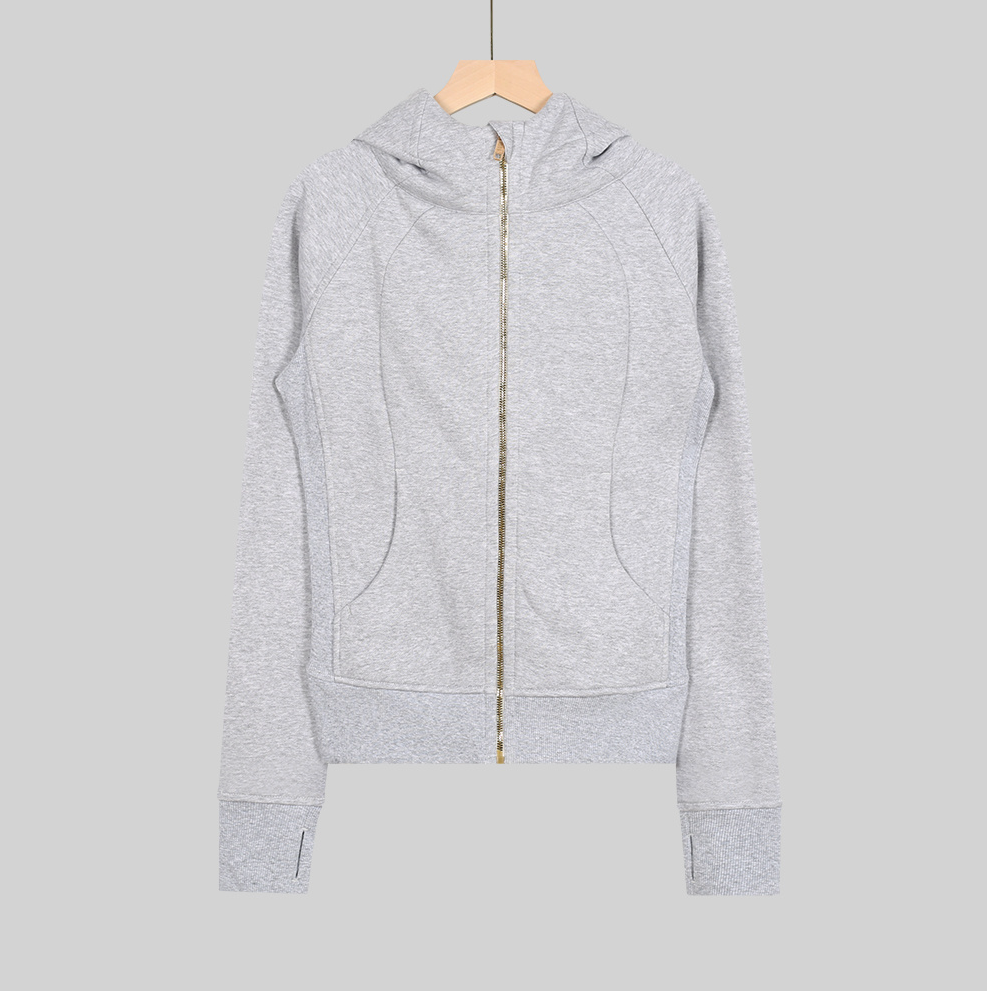 lululemon full-zip slim-fit sweatshirt gold zipper - Lulualo