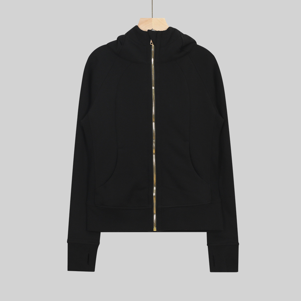 lululemon full-zip slim-fit sweatshirt gold zipper - Lulualo
