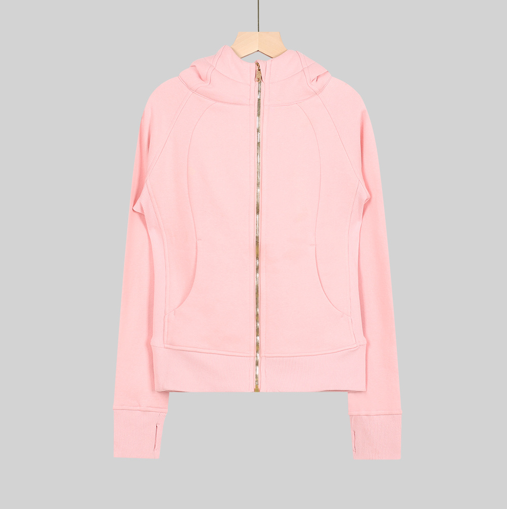 lululemon full-zip slim-fit sweatshirt gold zipper - Lulualo
