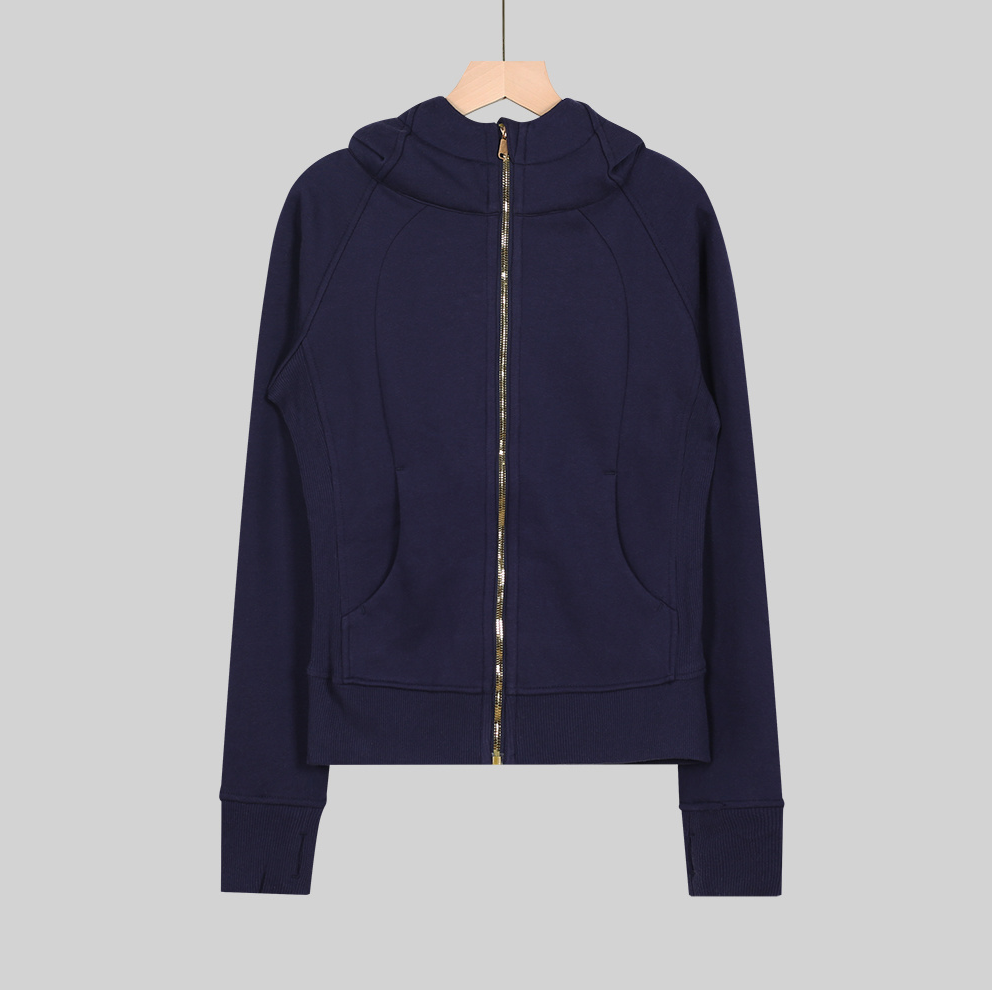 lululemon full-zip slim-fit sweatshirt gold zipper - Lulualo