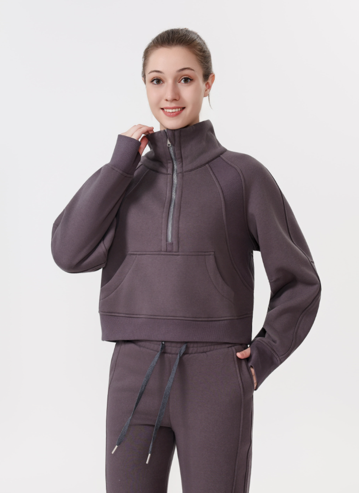 lululemon Half-zip stand-up collar loose sweatshirt - Lulualo