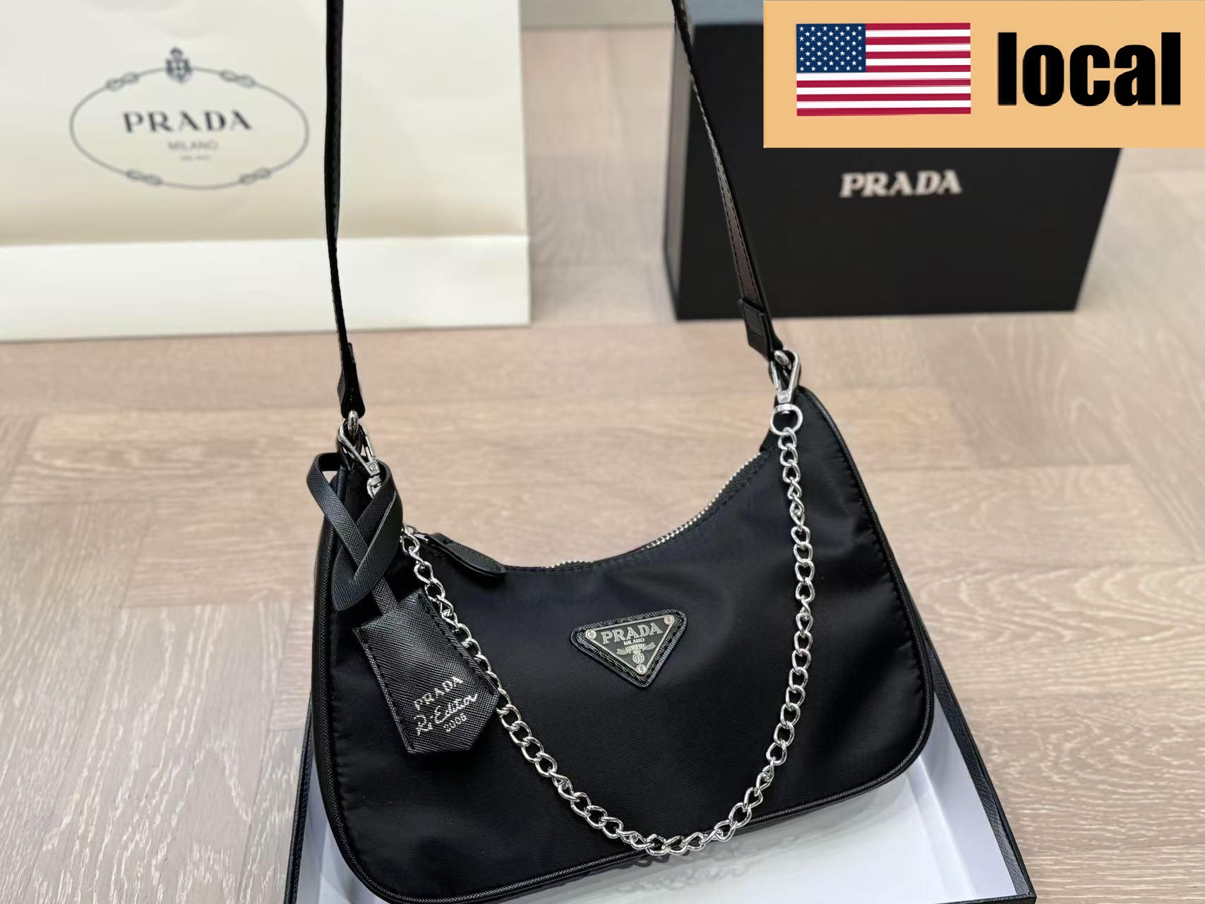 Prada women's crossbody bag shoulder bag versatile - Lulualo