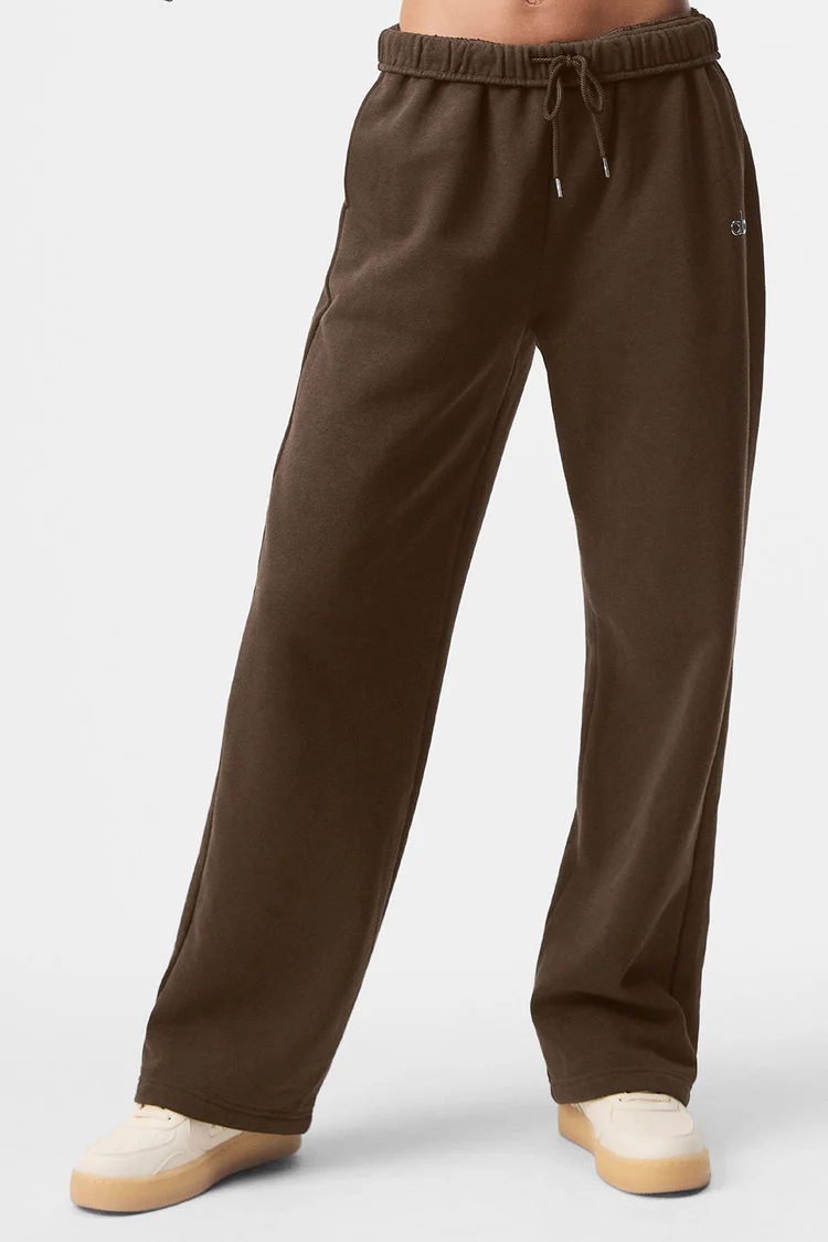 alo Accolade Straight Leg Sweatpant Espresso - Lulualo