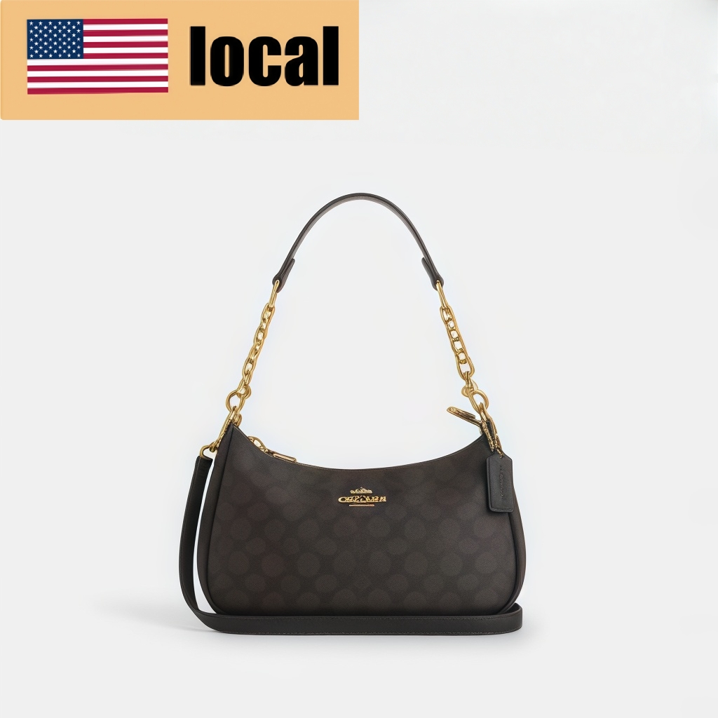 COACH Teri Women's Crescent Bag Classic Monogram Handbag Shoulder Bag - Lulualo